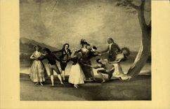 VINTAGE POSTCARD Goya there Lucientes Madrid Museum Of Prado Gallina ciega or the Maillard Hake