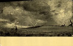 VINTAGE POSTCARD Constable the glaneurs London National Gallery