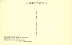 VINTAGE POSTCARD Turner London National Gallery Rain vapor and speed Boat