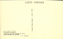VINTAGE POSTCARD Lesueur Paris Museum Of Louvre the mass of Saint Martin de Tours
