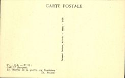 VINTAGE POSTCARD Stone-block Miseries of war Hanging