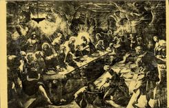 VINTAGE POSTCARD Tintoret Venice Church San Giorgio Maggiore Cene