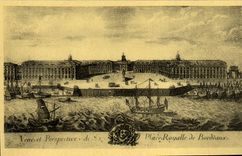 CPA Vue Perspective De La Place Royale Bordeaux