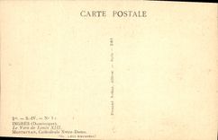 VINTAGE POSTCARD Ingres the Wish Of Louis Montauban Notre Dame Cathedral