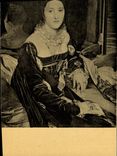 VINTAGE POSTCARD Ingres Portrait Of Mrs. De Senonnes Nantes Museum Of Beautiful arts