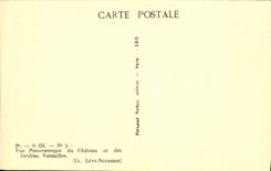 VINTAGE POSTCARD Panoramic View Of the Castle And the Versailles Gardens