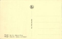 CPA Bruges quai Vert Maison Du Pelican Cygne