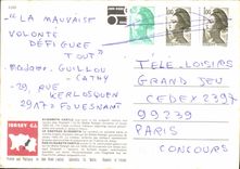 CPM Elisabeth Castle Jersey Bateau