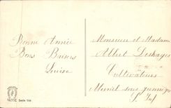 CPA Fantaisie Fleurs Fer a cheval