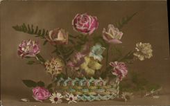 CPA Fantaisie Fleurs 