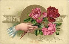 CPA Fantaisie Fleurs 