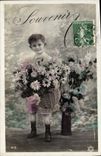 CPA Fantaisie Fleurs Enfant