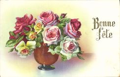 CPA Fantaisie Fleurs 