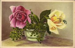 CPA Fantaisie Fleurs 