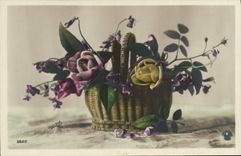 CPA Fantaisie Fleurs 