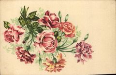 CPA Fantaisie Fleurs 