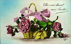 CPA Fantaisie Fleurs 