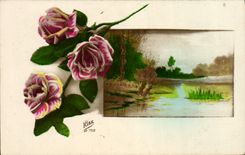 CPA Fantaisie Fleurs 