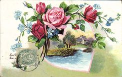 CPA Fantaisie Fleurs