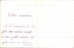 CPA Fantaisie Fleurs Fer a cheval