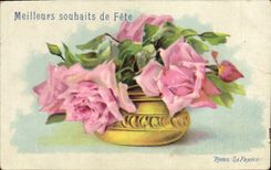 CPA Fantaisie Fleurs