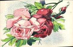 CPA Fantaisie Fleurs 