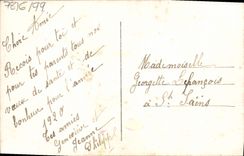 VINTAGE POSTCARD Fantaisie Flowers Horseshoe