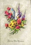 CPM Fantaisie Fleurs Bonen fete maman