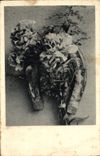 VINTAGE POSTCARD Fantaisie Flowers Horseshoe