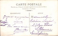 VINTAGE POSTCARD Fantasy Flowers Woman