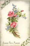 CPA Fantaisie Fleurs Bonne fete maman