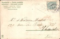 VINTAGE POSTCARD Fantaisie Flowers Clover Horseshoe