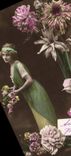 VINTAGE POSTCARD Fantasy Flowers Woman