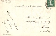 CPA Fantaisie Fleurs Colombe Ancre de marine