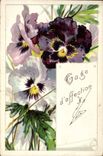 Flores de la fantasía de la POSTAL de la VENDIMIA