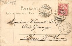 Flores de la fantasía de la POSTAL de la VENDIMIA