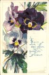 Flores de la fantasía de la POSTAL de la VENDIMIA