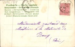 Flores de la fantasía de la POSTAL de la VENDIMIA