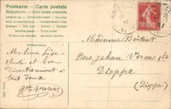 Flores de la fantasía de la POSTAL de la VENDIMIA