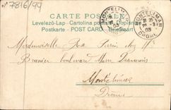 Flores de la fantasía de la POSTAL de la VENDIMIA