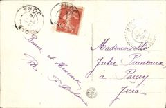 Flores de la fantasía de la POSTAL de la VENDIMIA