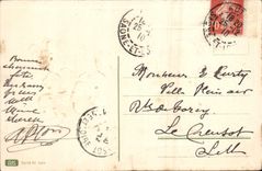 Flores de la fantasía de la POSTAL de la VENDIMIA