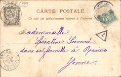 Flores de la fantasía de la POSTAL de la VENDIMIA