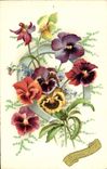 VINTAGE POSTCARD Fantaisie Flowers Horseshoe