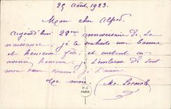 Flores de la fantasía de la POSTAL de la VENDIMIA