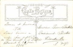 Flores de la fantasía de la POSTAL de la VENDIMIA