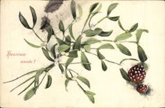 Flores de la fantasía de la POSTAL de la VENDIMIA