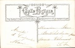 Flores de la fantasía de la POSTAL de la VENDIMIA