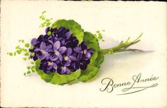 Flores de la fantasía de la POSTAL de la VENDIMIA