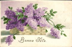 Flores de la fantasía de la POSTAL de la VENDIMIA